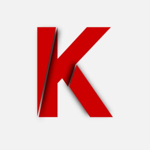 Letter K Cut Design