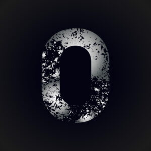 Letter O Grunge Design