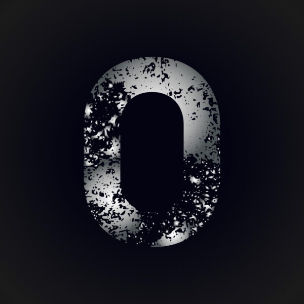 Letter O Grunge Design