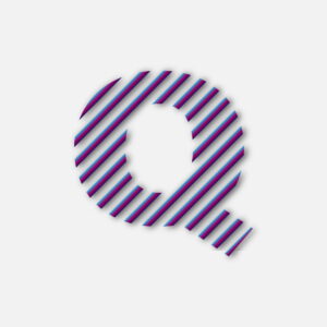 Letter Q Colorful Line Design