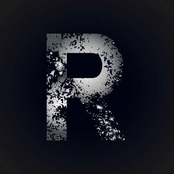 Letter R Grunge Design