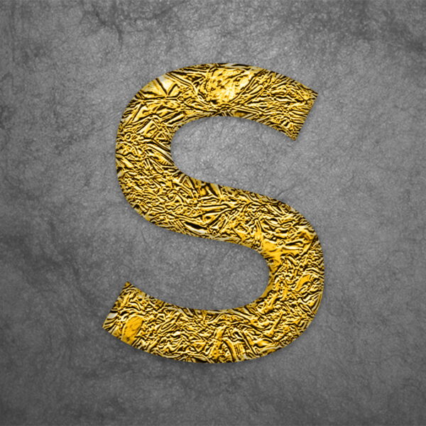 Letter S Gold Foil Design
