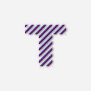 Letter T Colorful Line Design
