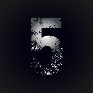 Number Five Grunge Design