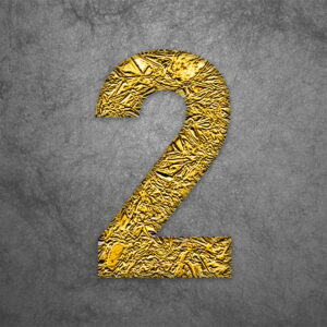 Number Two Gold Foil Design