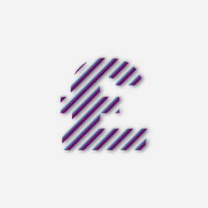 Pound Symbol Colorful Line Design