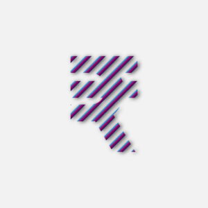 Rupee Symbol Colorful Line Design