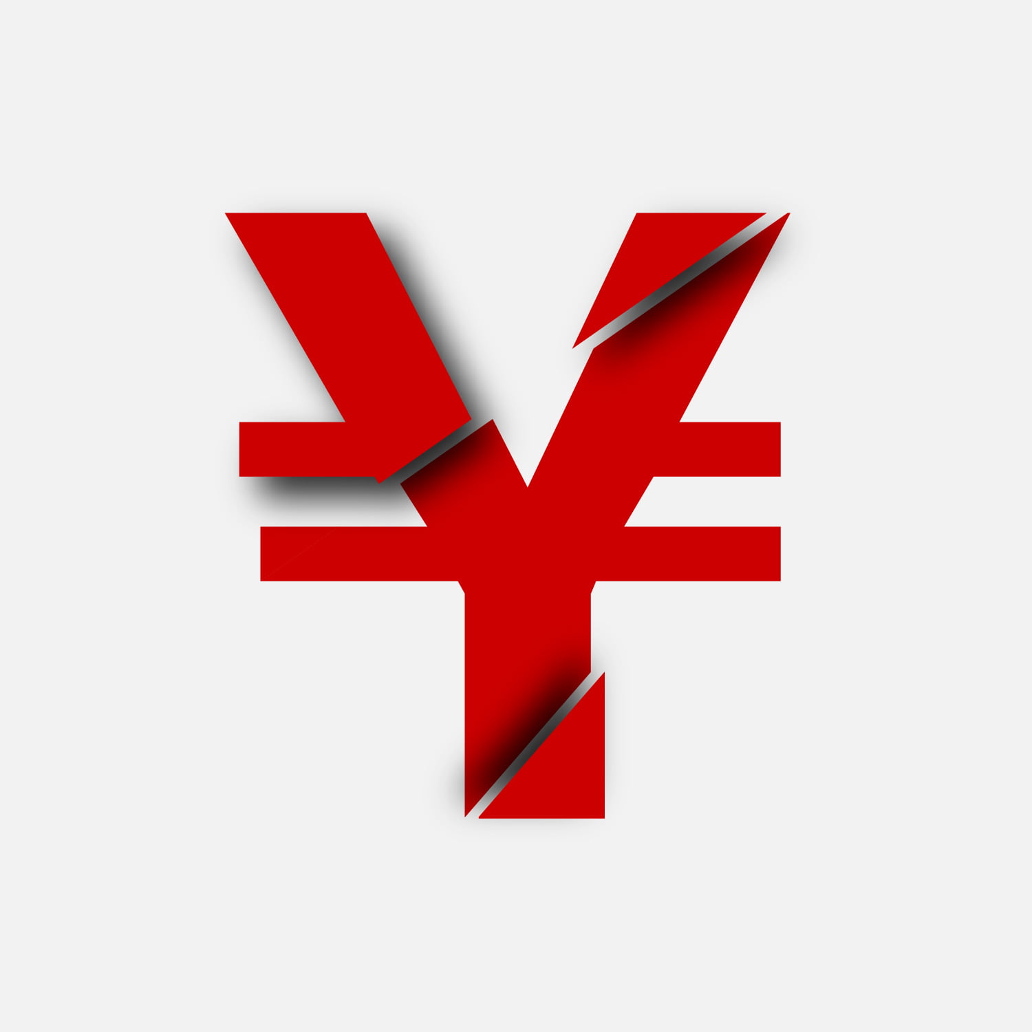 Yuan Symbol Cut Design