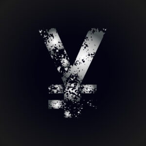 Yuan Symbol Grunge Design