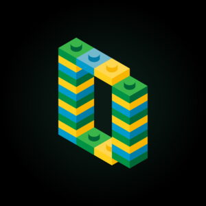3D Letter D Lego Brick