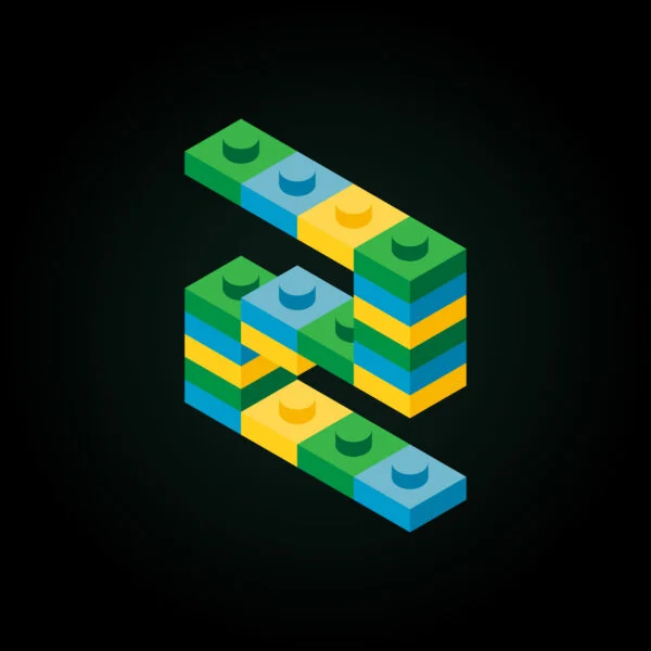 3D Letter Z Lego Brick
