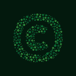 Copyright Symbol With Green Copyright Symbol Pattern