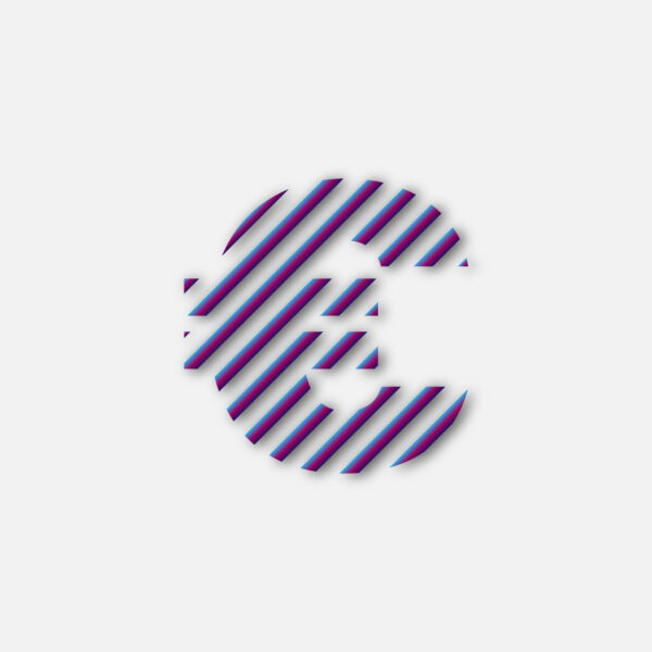Euro Symbol Colorful Line Design