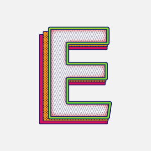 Letter E Pattern Design