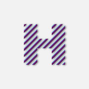 Letter H Colorful Line Design