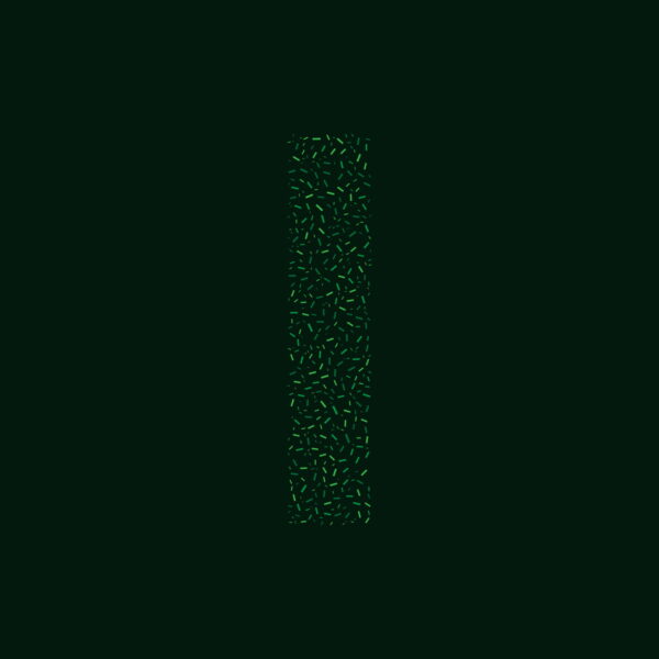 Letter I With Green Letter I Pattern