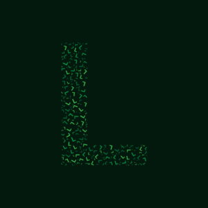 Letter L With Green Letter L Pattern