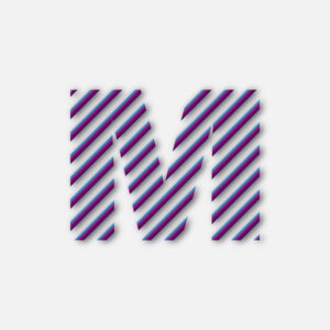 Letter M Colorful Line Design
