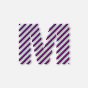 Letter M Colorful Line Design