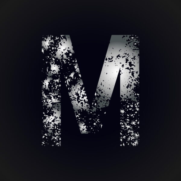 Letter M Grunge Design