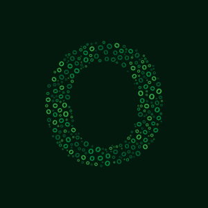 Letter O With Green Letter O Pattern
