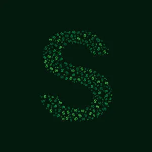 Letter S With Green Letter S Pattern