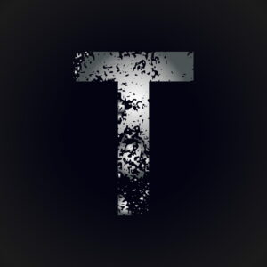 Letter T Grunge Design