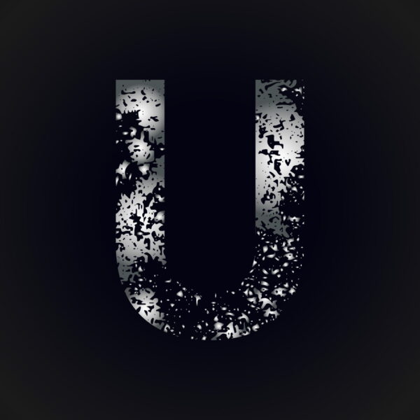 Letter U Grunge Design