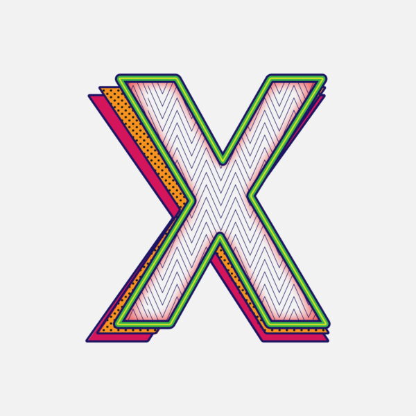 Letter X Pattern Design