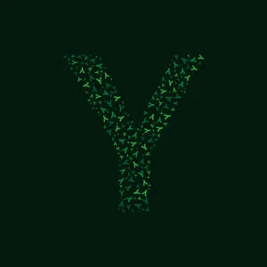 Letter Y With Green Letter Y Pattern