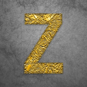 Letter Z Gold Foil Design