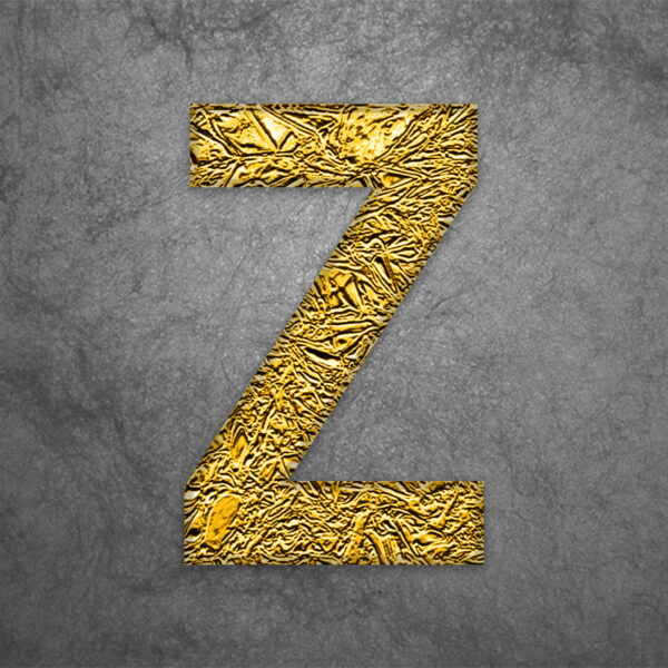 Letter Z Gold Foil Design