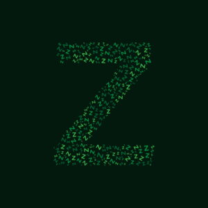 Letter Z With Green Letter Z Pattern