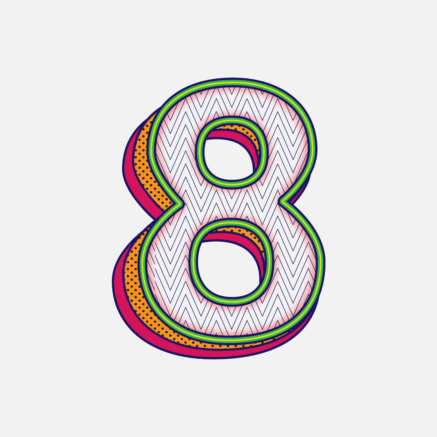 Number Eight Pattern Design