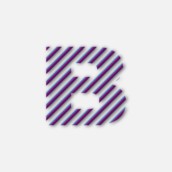 Letter B Colorful Line Design