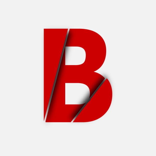 Letter B Cut Design