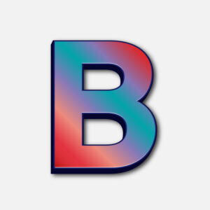 Letter B Glossy Colorful Design