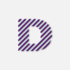 Letter D Colorful Line Design