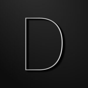 Letter D Silver Line Design