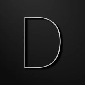 Letter D Silver Line Design