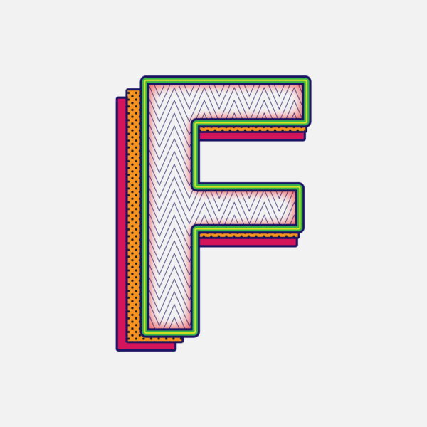 Letter F Pattern Design