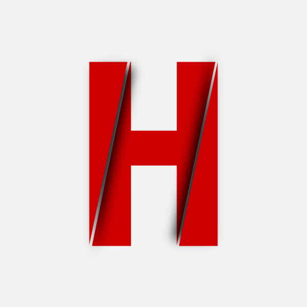 Letter H Cut Design