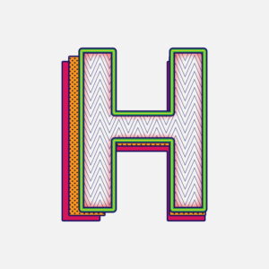 Letter H Pattern Design