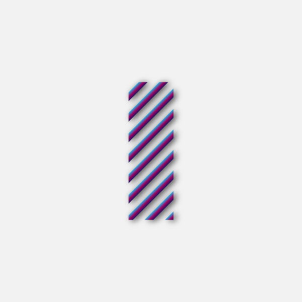Letter I Colorful Line Design