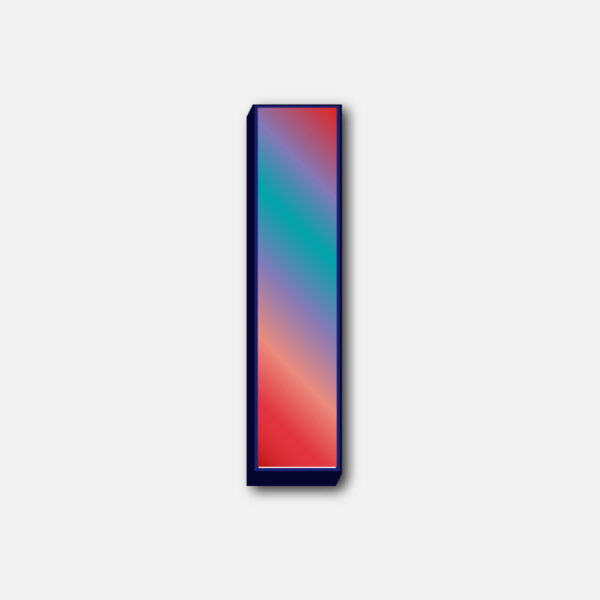 Letter I Glossy Colorful Design