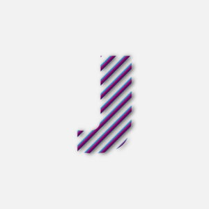 Letter J Colorful Line Design