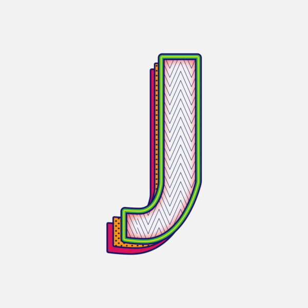 Letter J Pattern Design