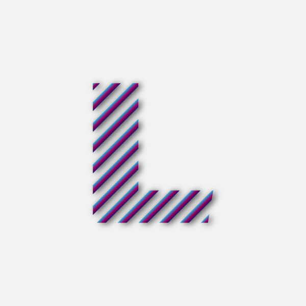 Letter L Colorful Line Design