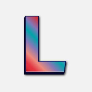 Letter L Glossy Colorful Design