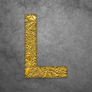 Letter L Gold Foil Design